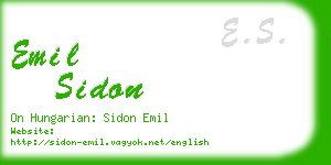 emil sidon business card